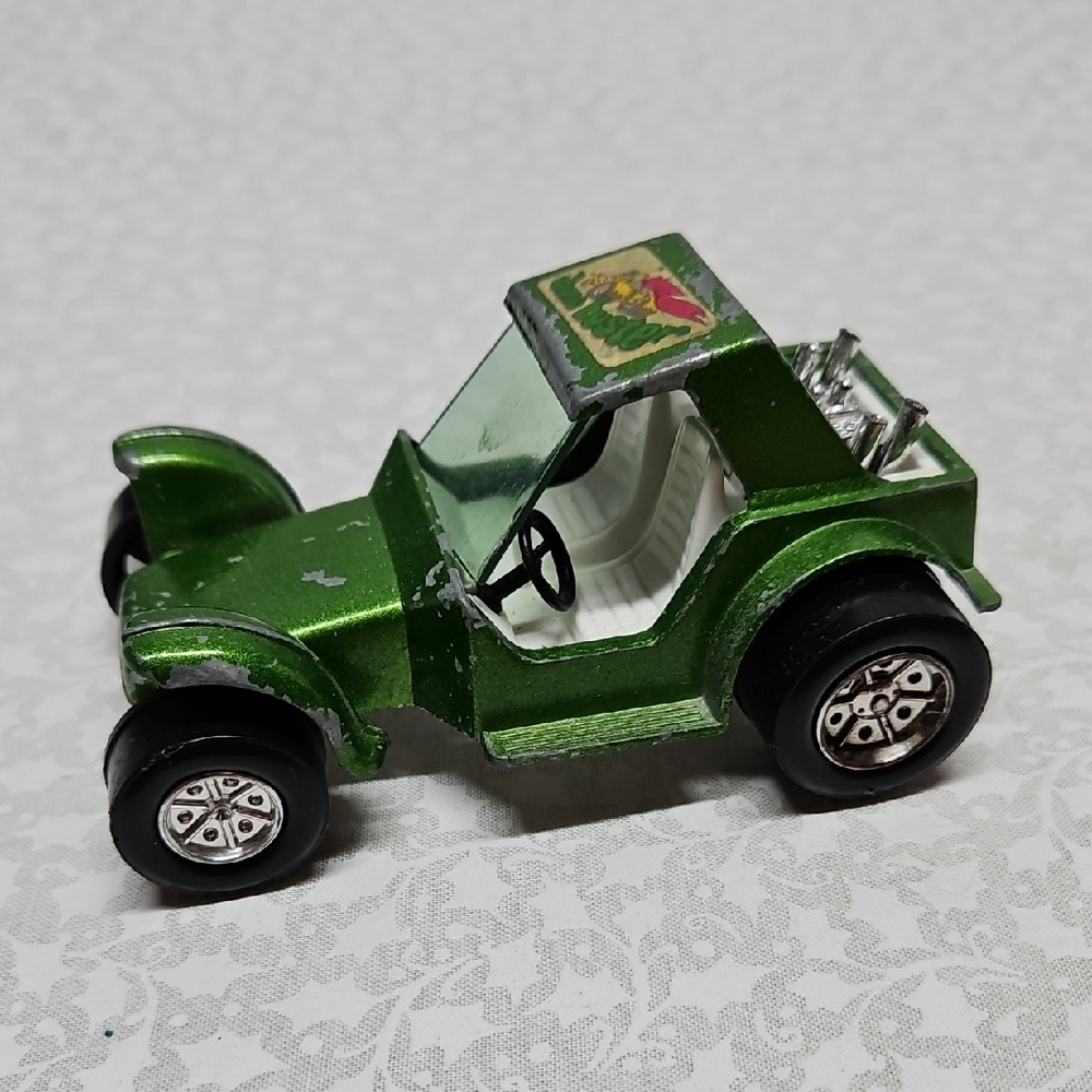Vintage 1970s Tootsietoy Green Super Slickers Dune Buster Car
